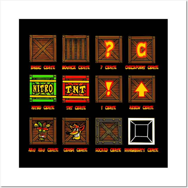 Crash Bandicoot Crates Wall Art by xMorfina